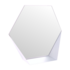 Gorillz Hive Wandspiegel met Plank - Hexagon Spiegel Hangend - 60 x 52 cm - Metaal Wit