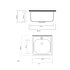Z-INOX RVS Spoelbak 50x50 cm – Inbouw Gootsteen – RVS Keukenspoelbak – Kraangat 3,5 cm – Compacte Spoelbak – Zilver